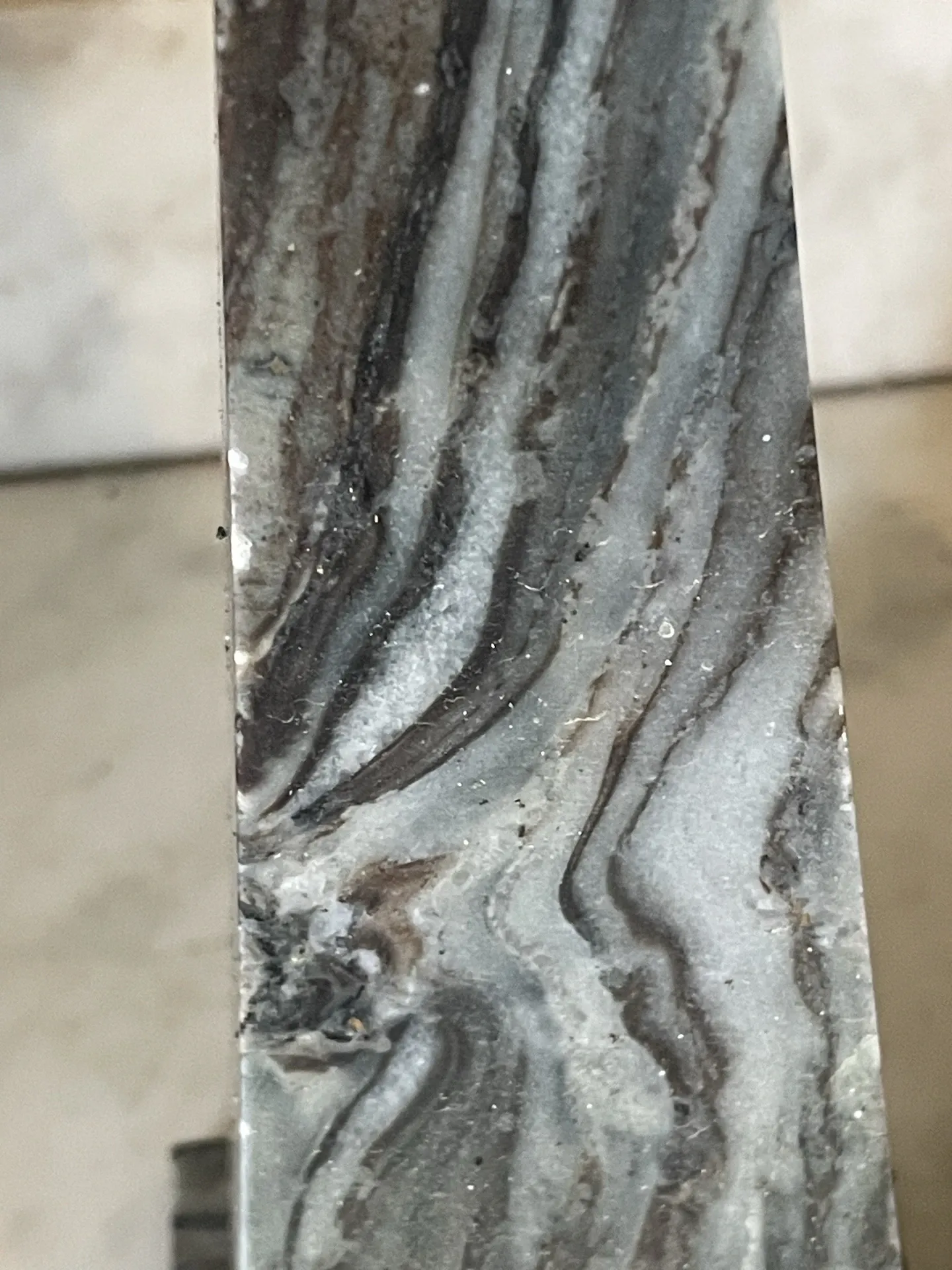 pair of obelisk bookends in grey/brown marble Art Deco style