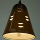 Vintage green and yellow enamel pendant light in good condition