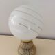 Vintage lamp from the 70s in marble and opaline