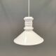 Royal Copenhan hanging lamp in double layer white opal glass. 1980s Denmark.