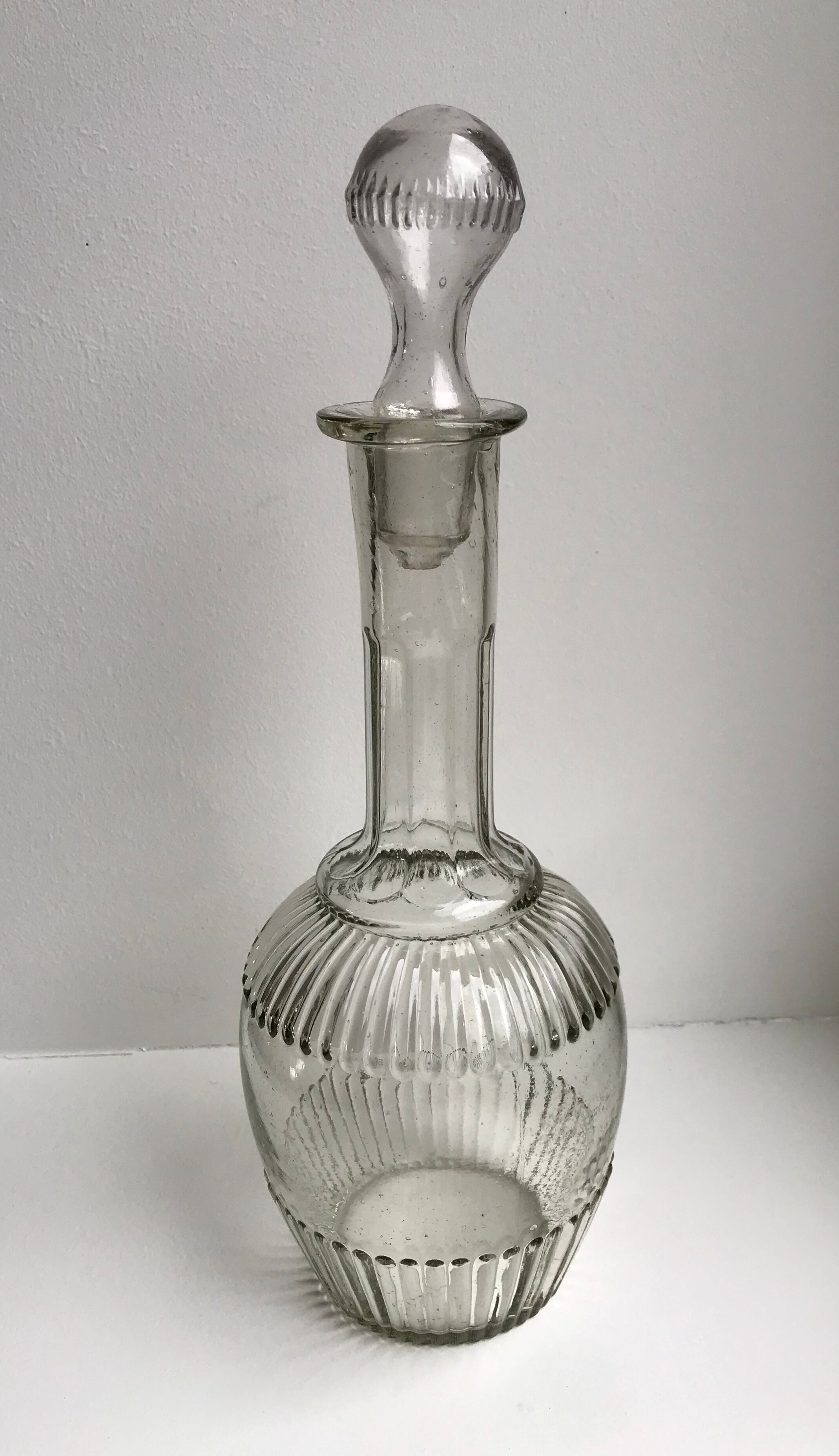 50s molded glass decanter