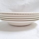 6 vintage soup plates