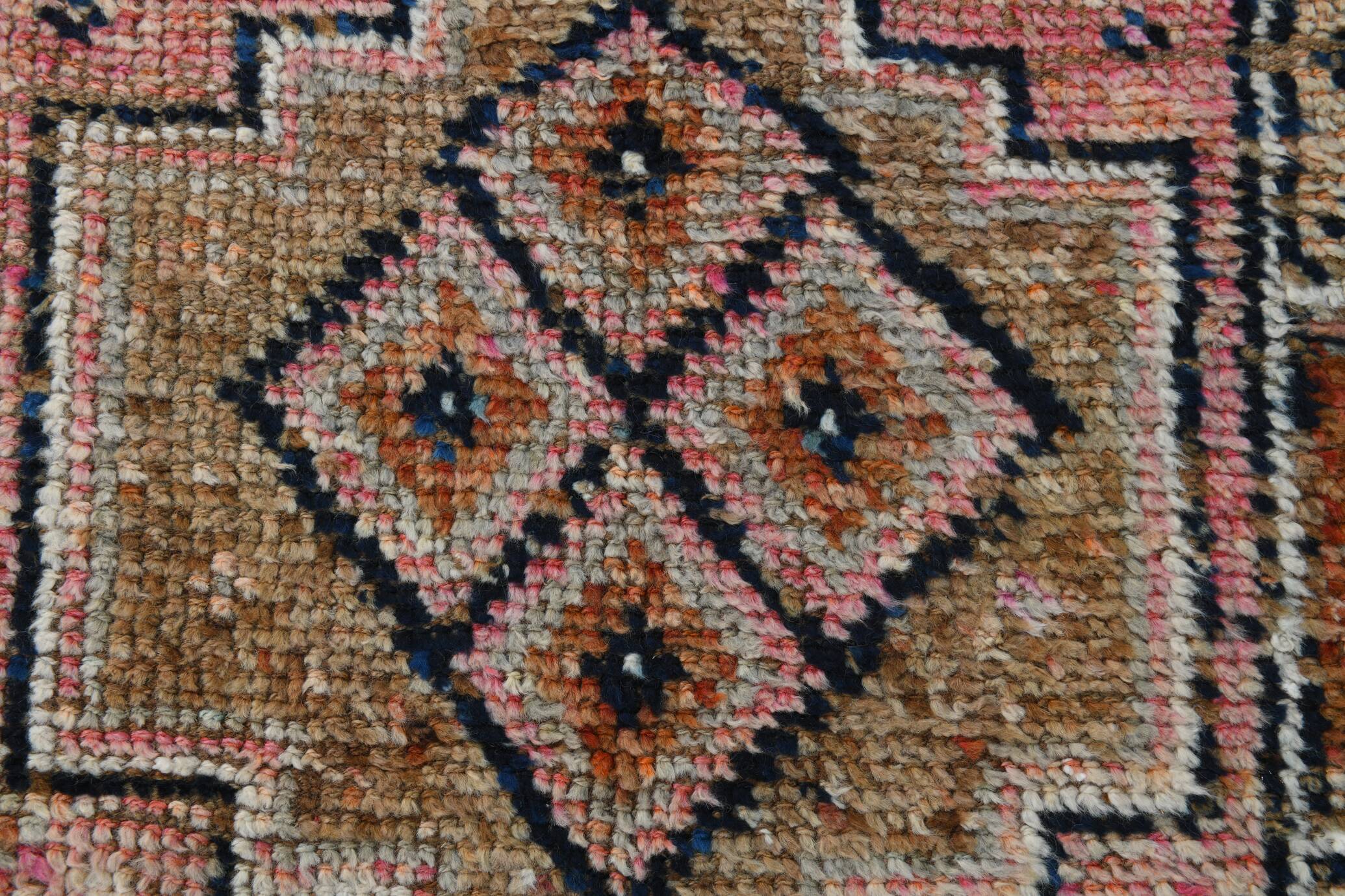 Navy Blue & Green Vintage Runner Rug, 80x323Cm