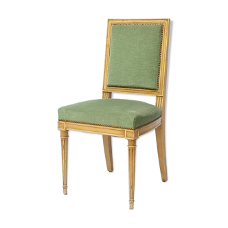 Chaise en bois laqué blanc de style Louis XVI