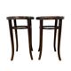 Set of 2 antique Thonet Bentwood Stools with Cane Seats