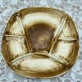 6 Longchamp Fondue Plates – 22 cm – Vintage Enameled Stoneware