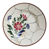 Compotier vintage faïence Saint-Amand modèle Maurice – Décor floral