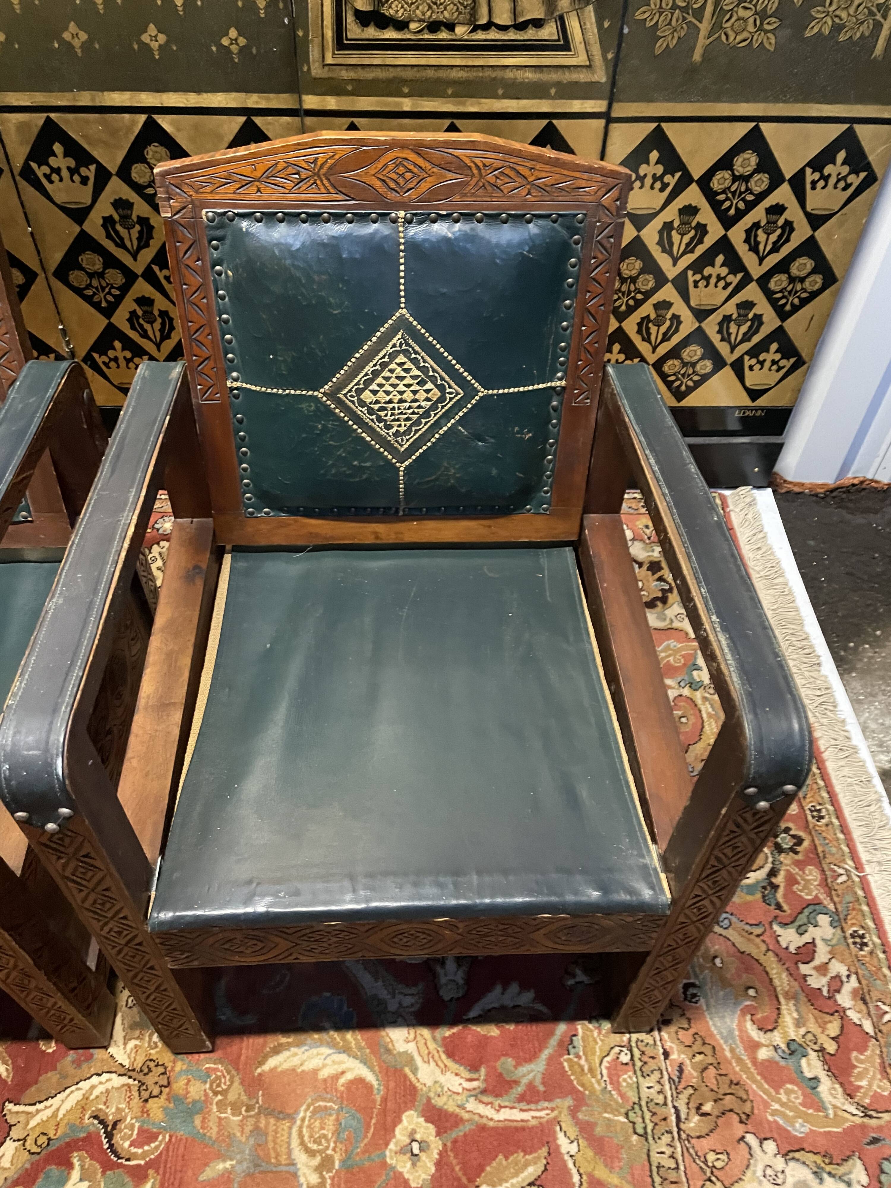Suite of 4 Syrian style armchairs