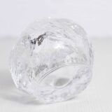 Glass "snowball" tealight candle holder