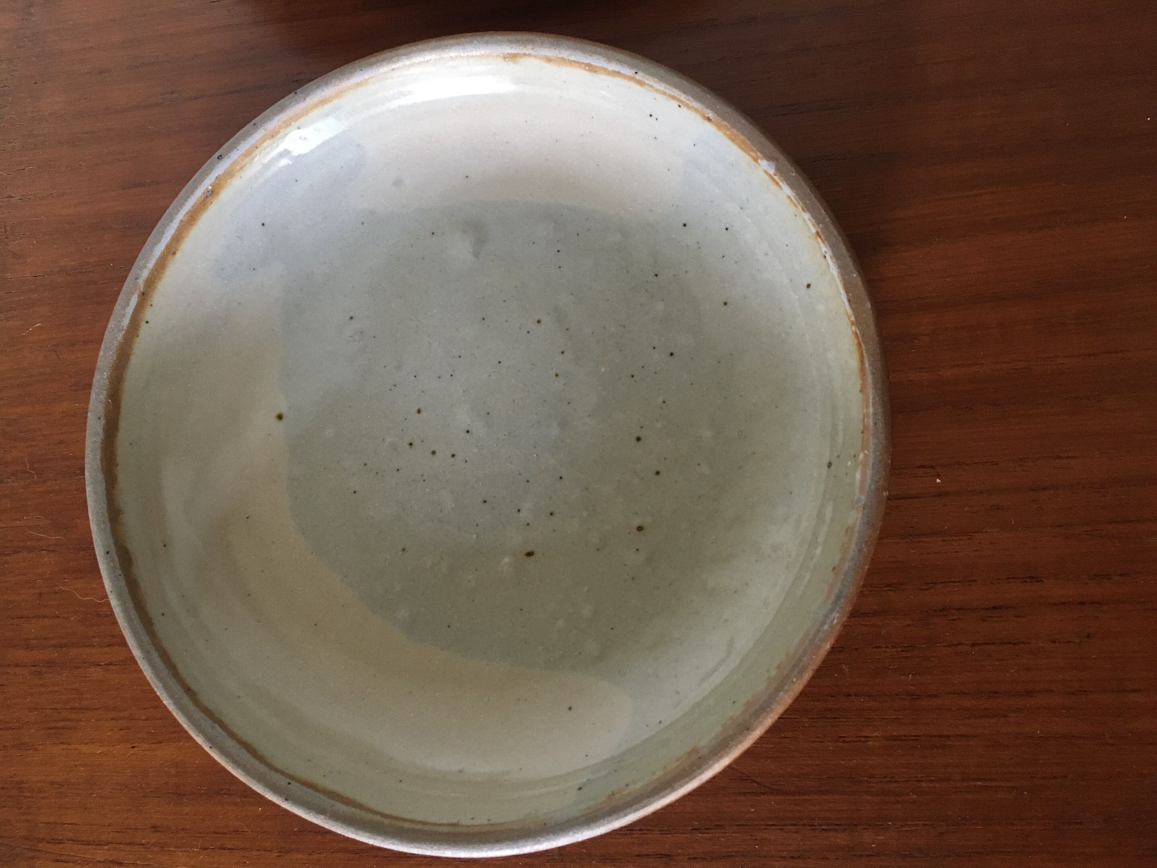 Vintage enamelled sandstone dessert plates