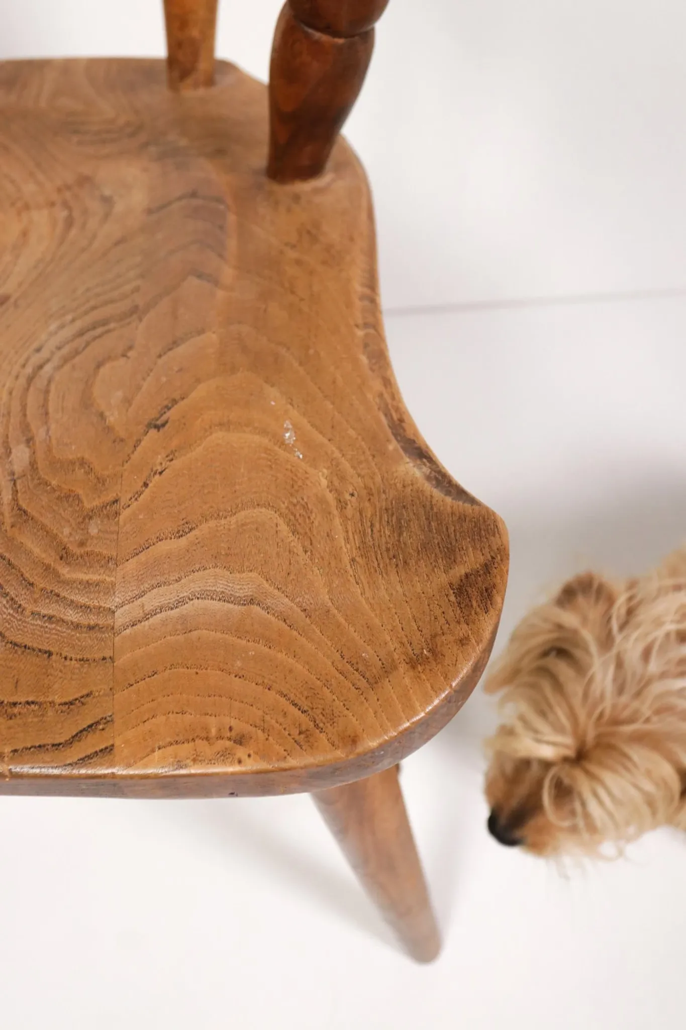 Brutalist oak fireside chair – wabi sabi armchair