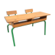 Banc pupitre d'école vintage