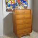 Commode chiffonnier vintage des années 60 bois clair