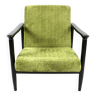 GFM-142 Armchair in Olive Green attributed to Edmund Homa, Dark Brown Wood 1970s