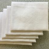 Set of 5 MG monogram napkins