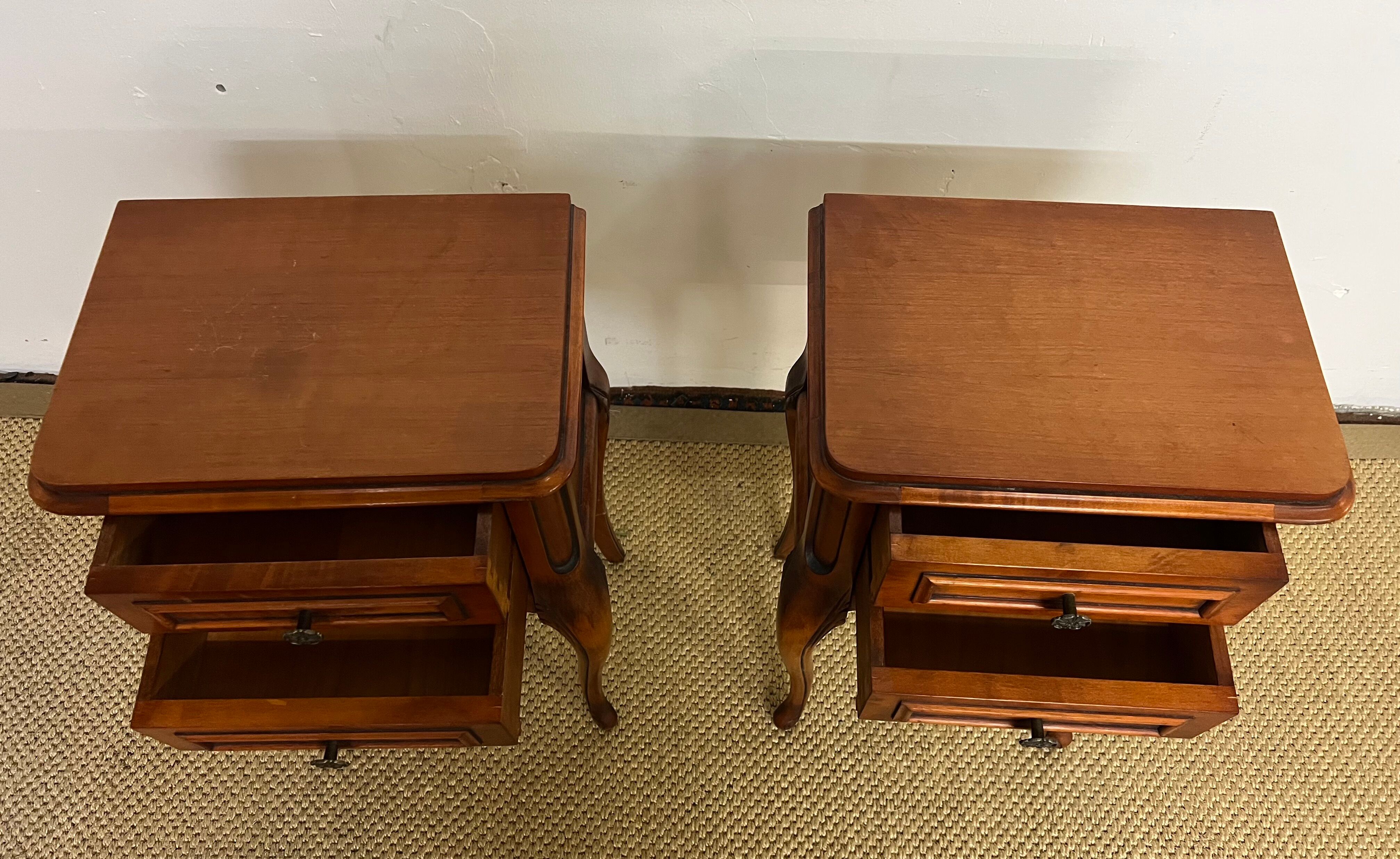 Pair of Louis XV style bedside tables