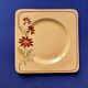 6 square dessert plates, ironstone. 1940s-50s.