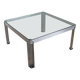 Osvaldo Borsani for Tecno, Steel and Thick Crystal Coffee Table Mod. T113, 1975