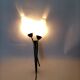 Wall lamp 1960 brass and black metal.