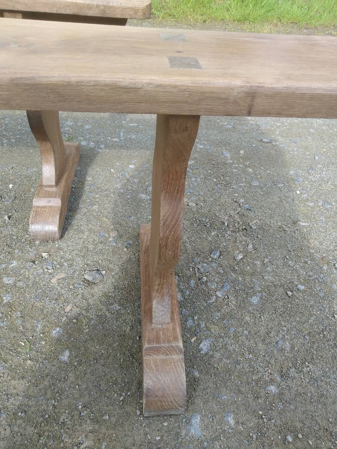 Pair of antique oak benches