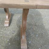 Paire de bancs anciens en chêne