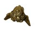 Antique cherub head in gilded wood from the early 20th century.
