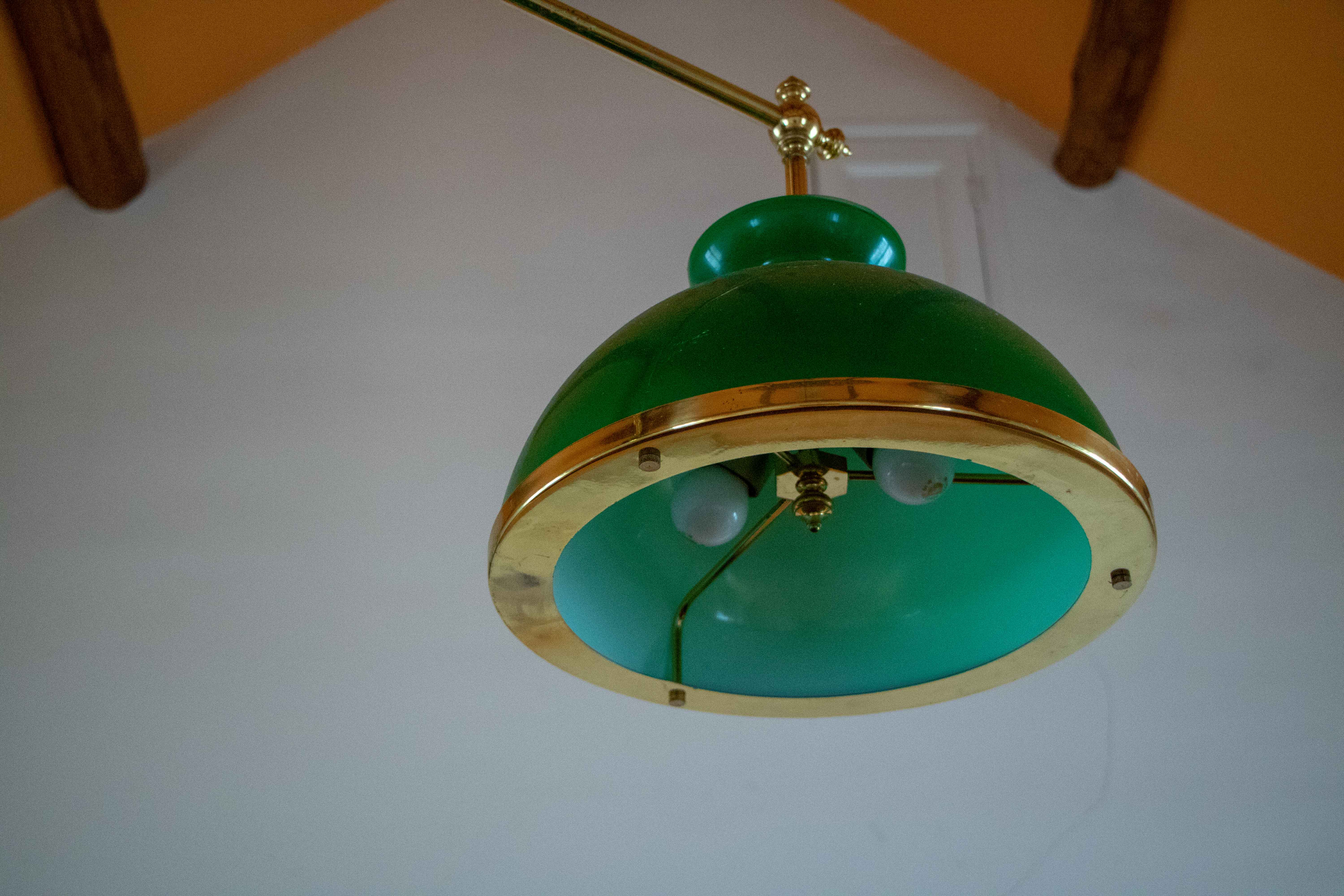 Opaline billiard chandelier