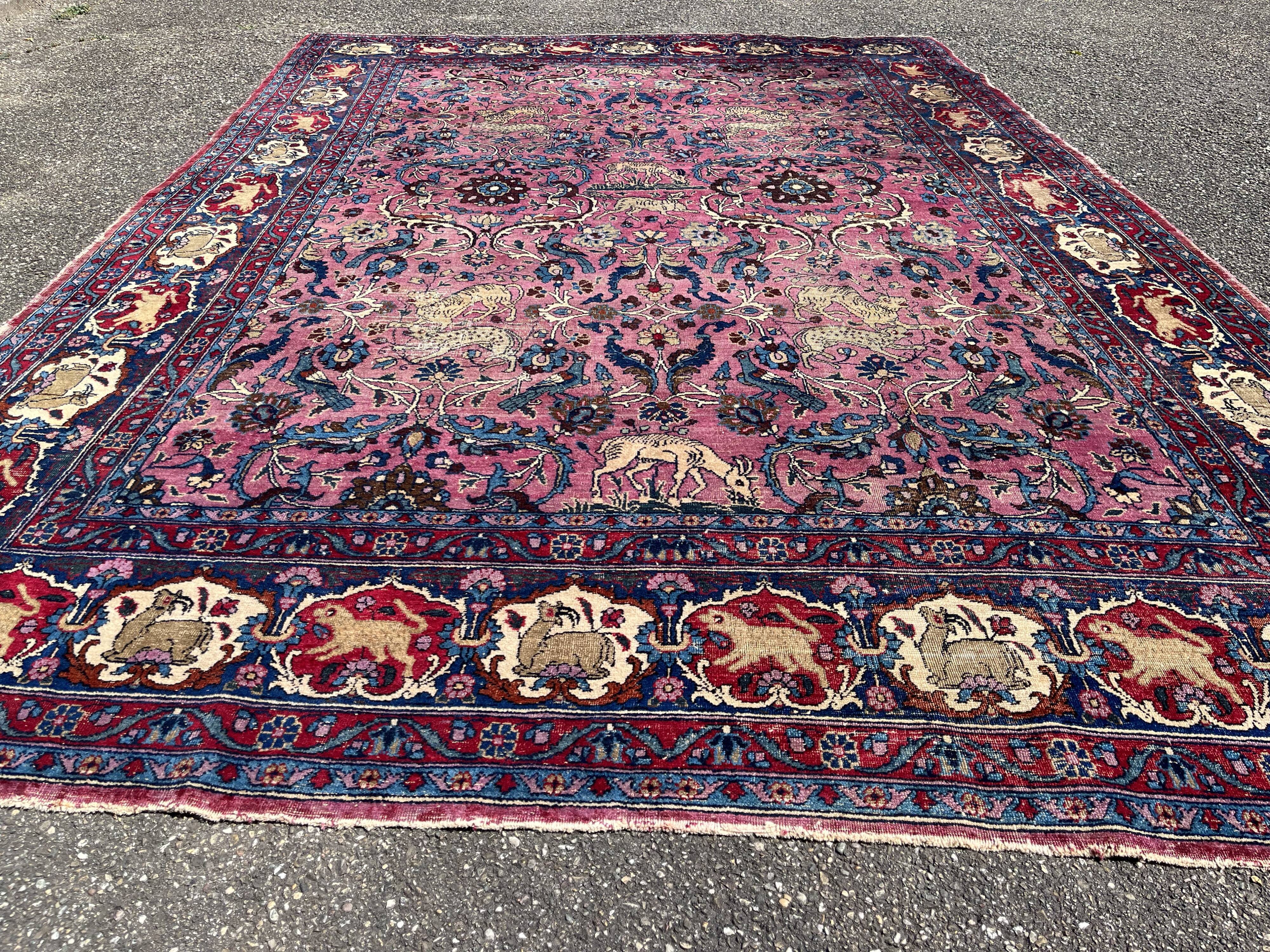 Decorative Persian Rug, Circa 1920