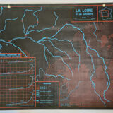 Pedagogical map MDI, 1964, reversible, "The Garonne and its tributaries", "The Loire and its tributaries"