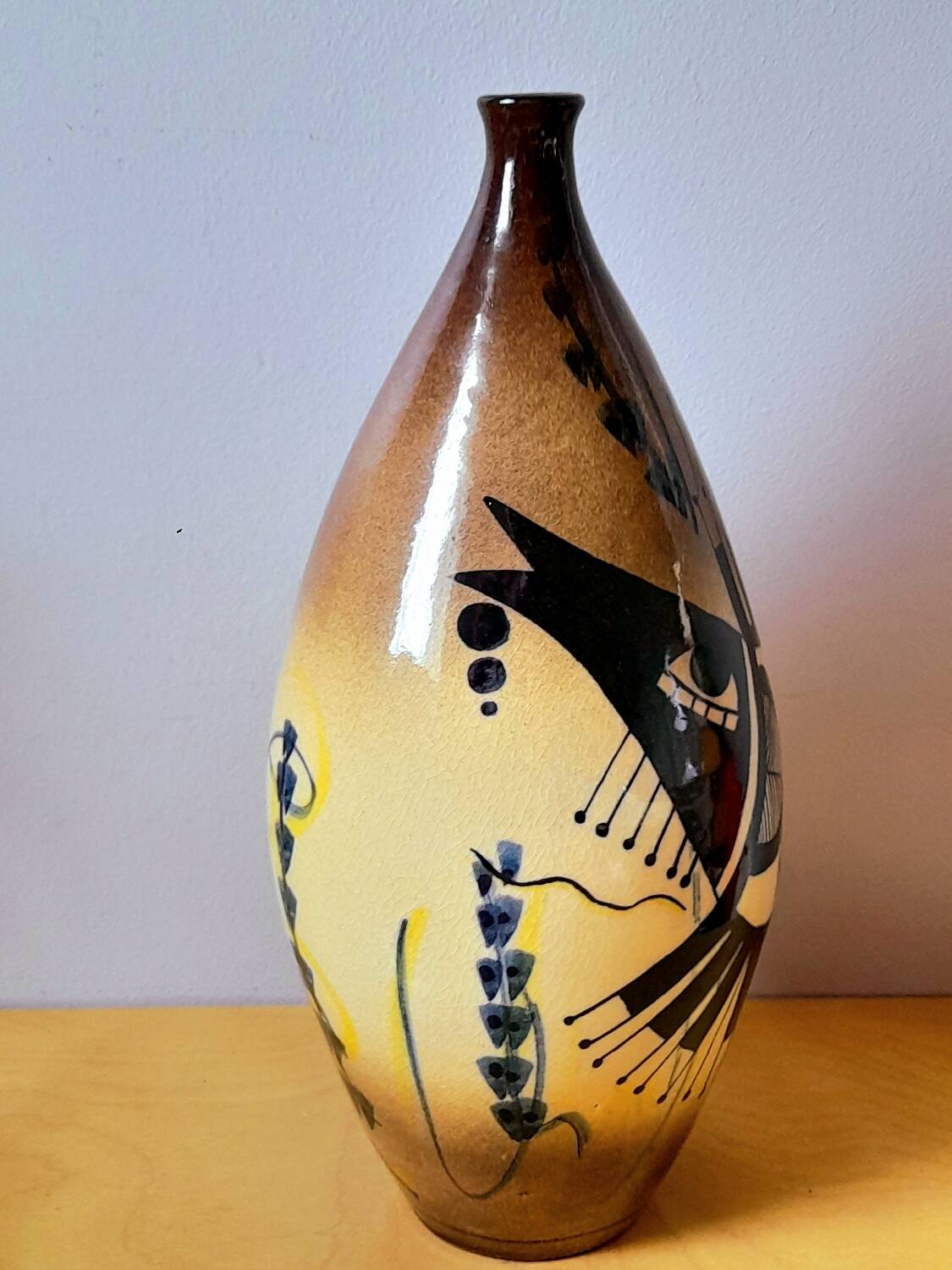 60s ceramic soliflore vase
