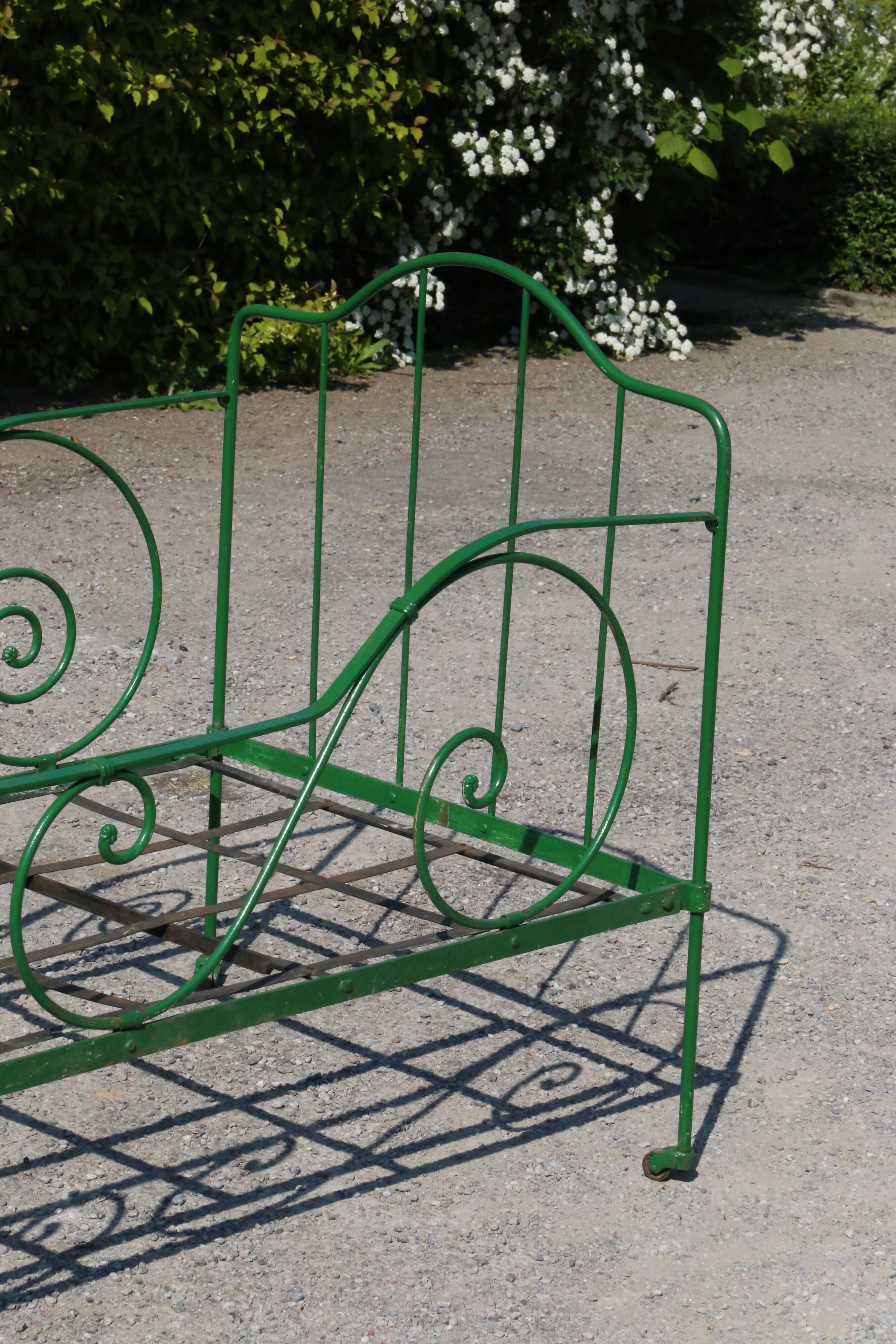 Antique metal bed, vintage