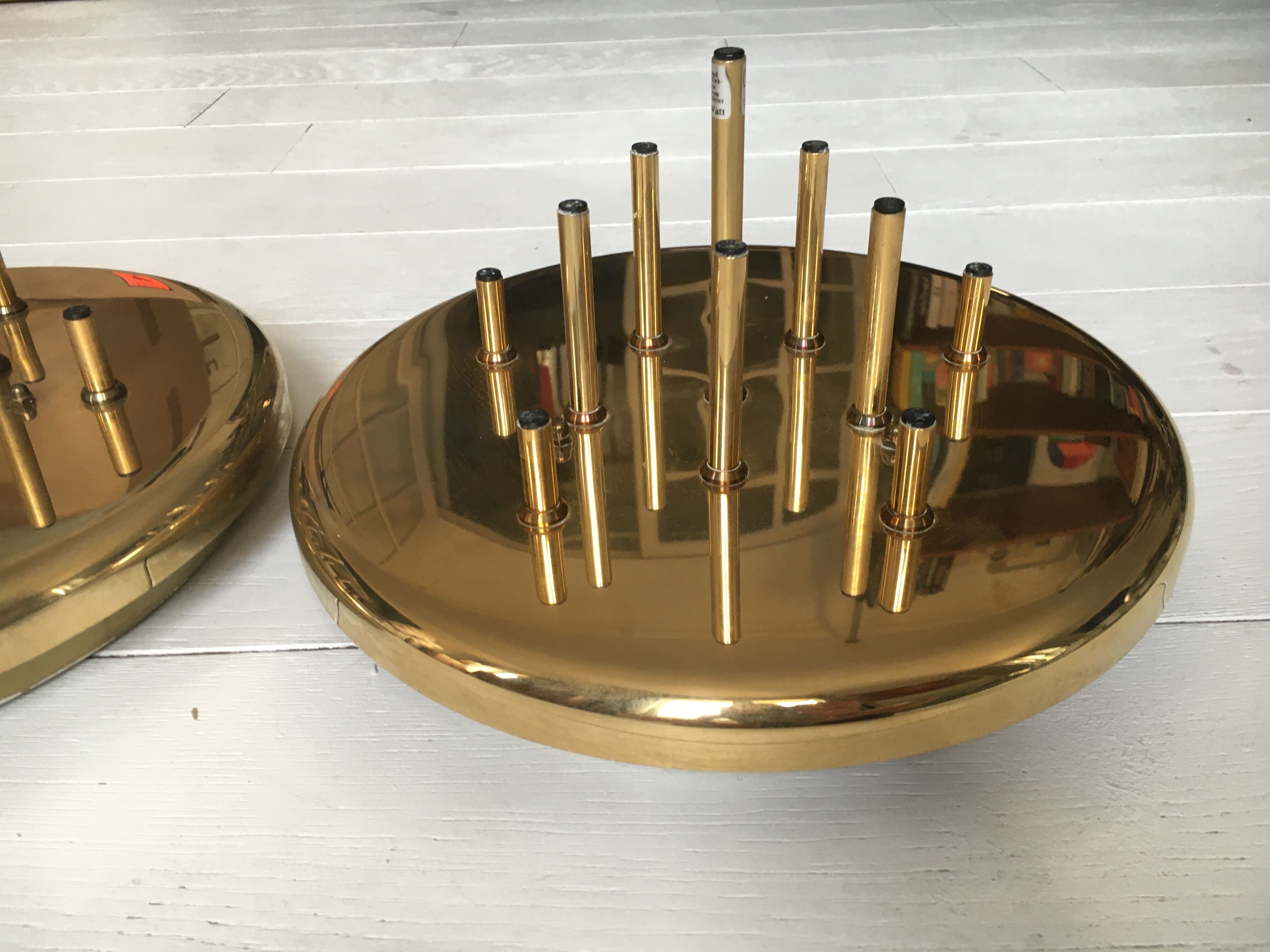 Gilded metal wall lamps of the brand Grossmann