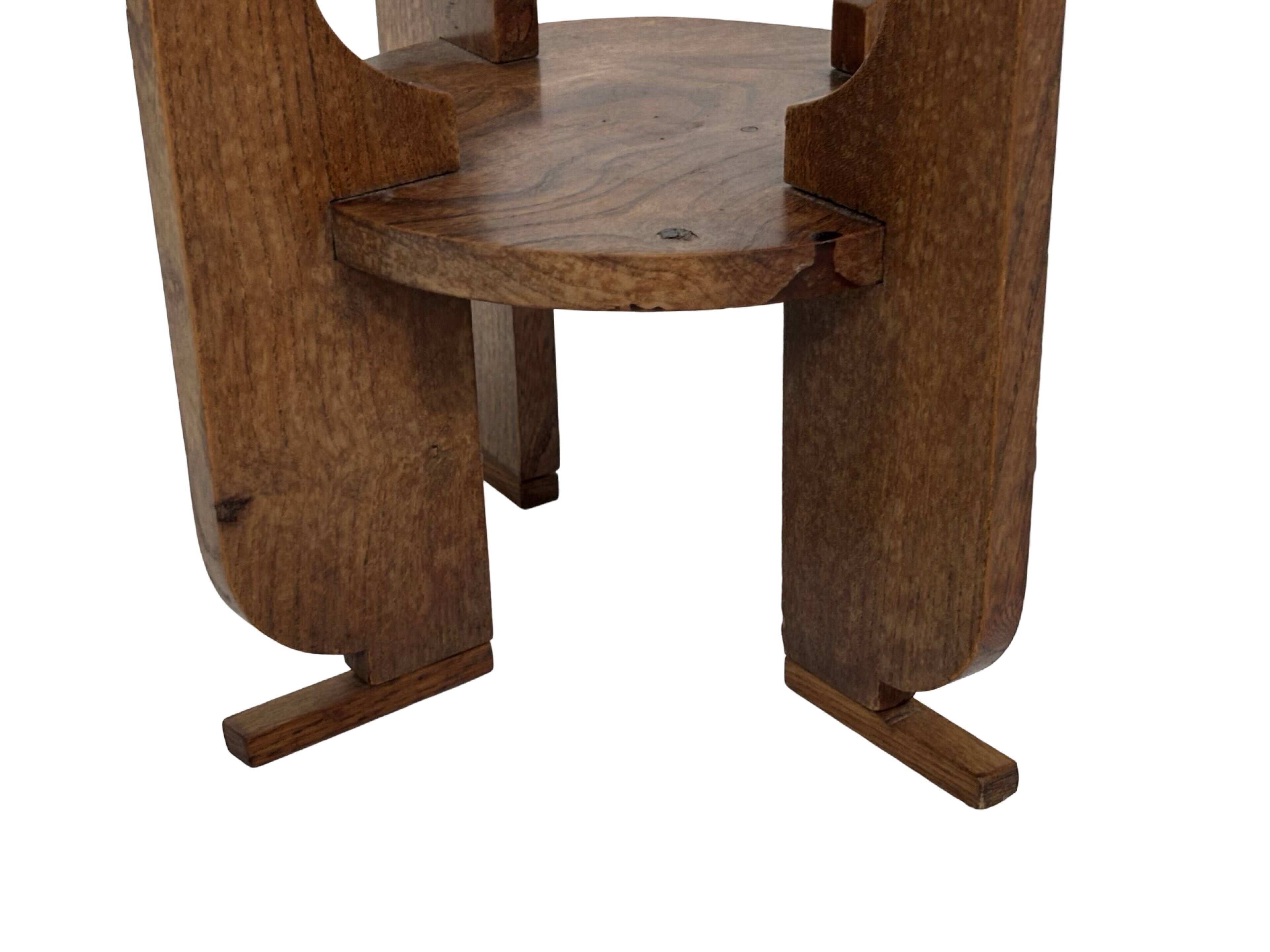 Table d'appoint Art Déco petite en chêne design minimaliste