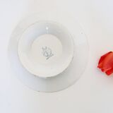 Plate on pedestal, iron earth, model Rocaille de Orchies, French manufacture