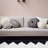 Argentinean rug 100% pure wool black and white