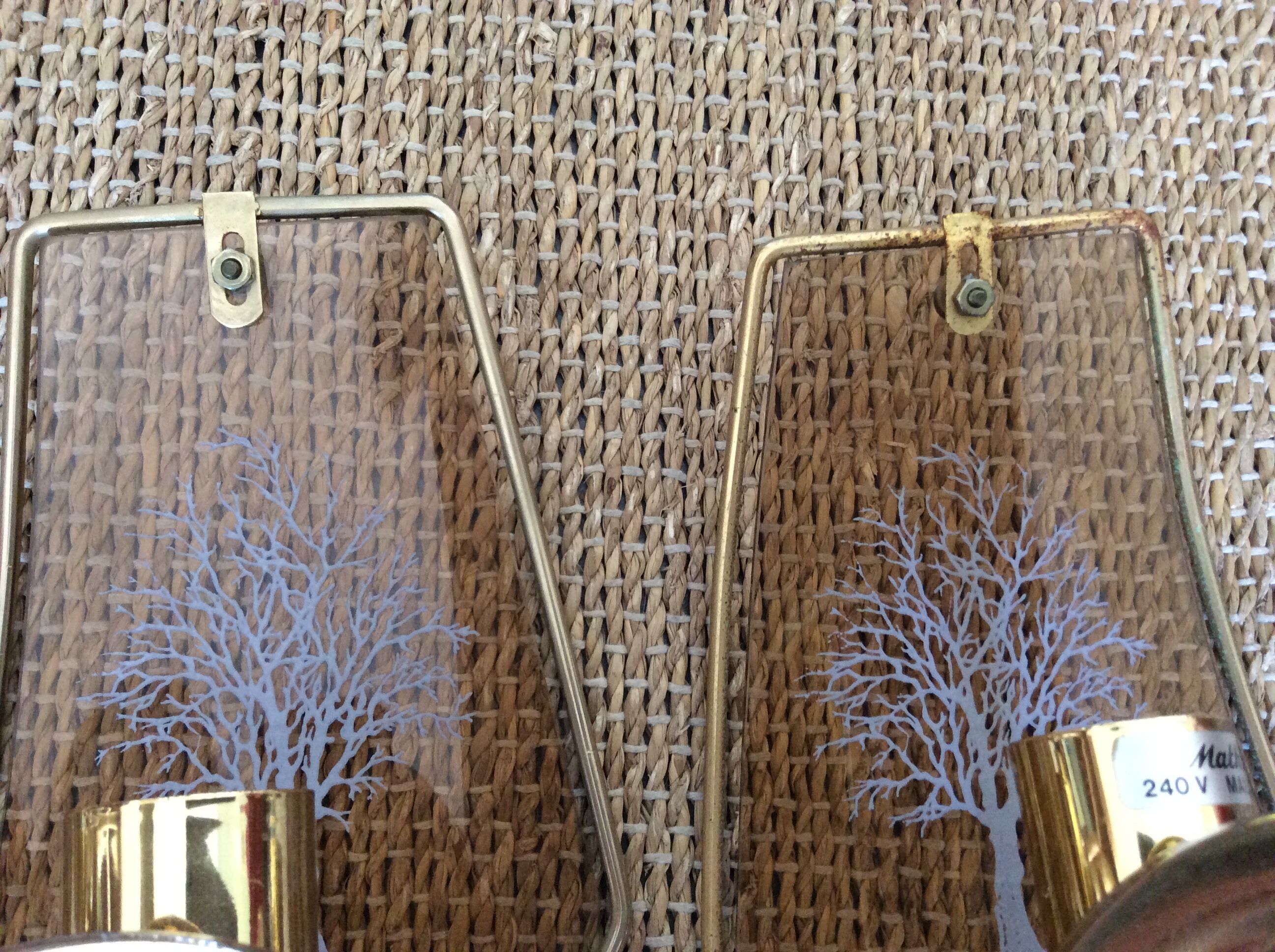 4 vintage wall lamps