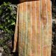 Fabric or plaid. old bed cover recycled and assembled worn deliberately