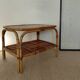 Vintage rattan coffee table from the 70s - organic lines, Riviera spirit.