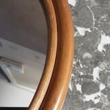 Hand-faced mirror - rattan - year 70