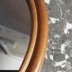 Miroir face à main - rotin - année 70