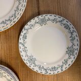 Table service in Emile Bourgeois earthenware, XIXth