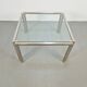 Table basse Regency T28 en laiton et verre de Peter Ghyczy, années 1970
