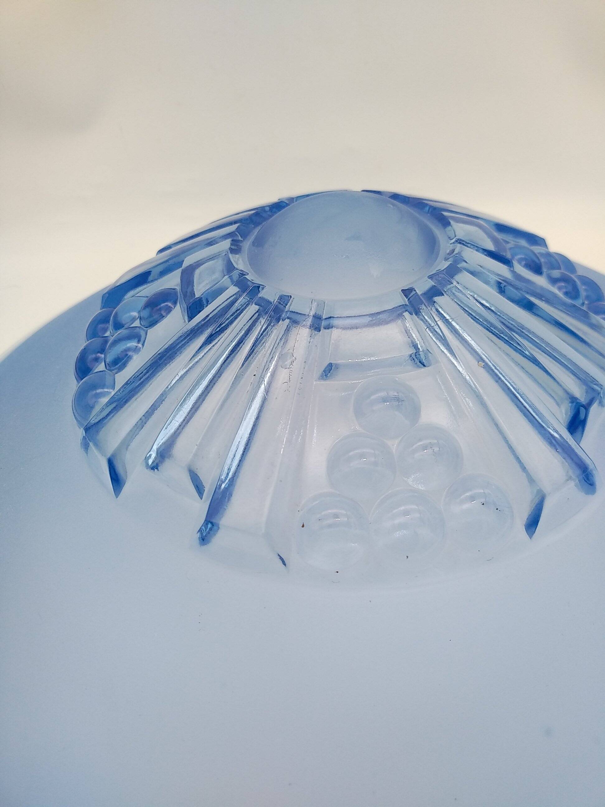 Blue art deco washbasin pendant light. sevb 284.