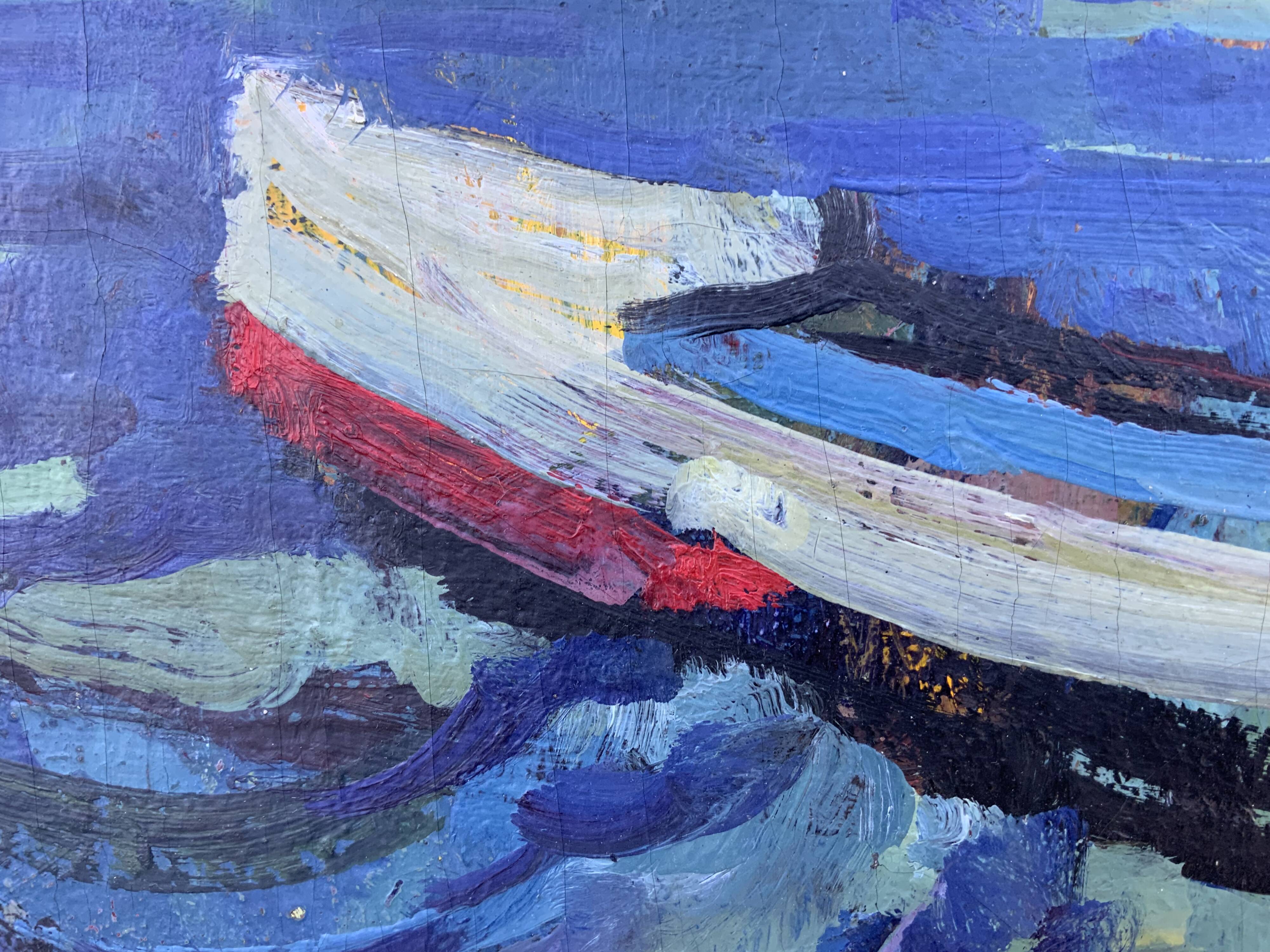 Vintage Modernists Oil Painting Abstract Landscape Gerhard Larsson 1960