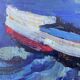 Vintage Modernists Oil Painting Abstract Landscape Gerhard Larsson 1960