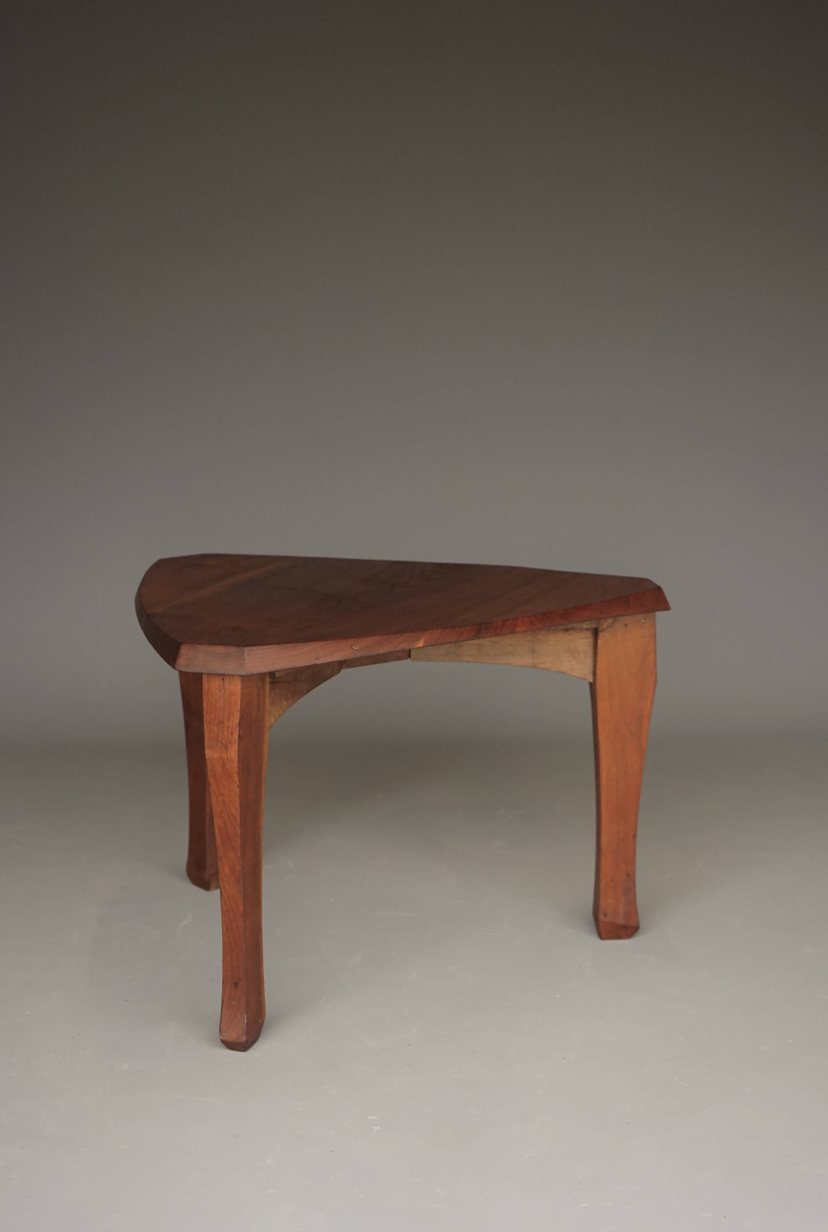 Anthroposophical Organic Coffee Table in walnut, 1950s