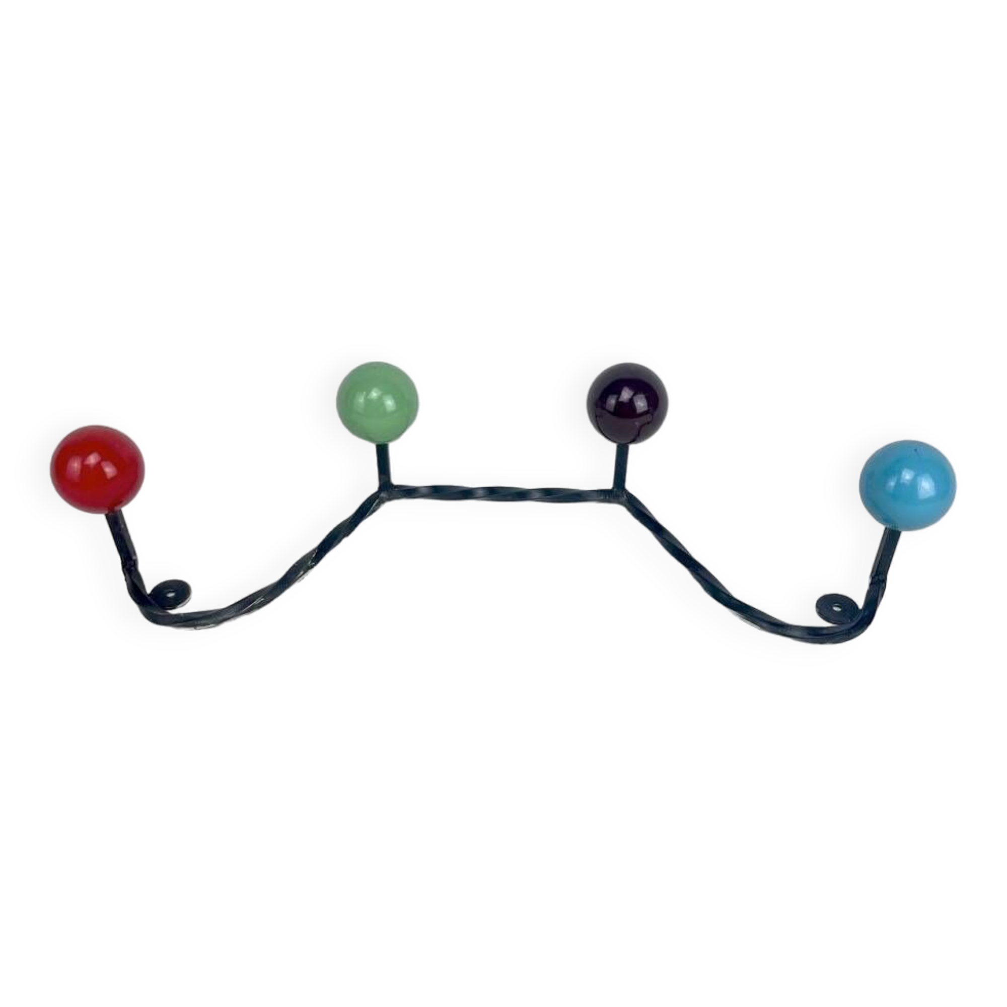 Ball and wrought iron coat racks from the 50s/60s