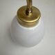 Antique small brass and opaline wall light vintage
