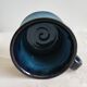 Blue enamelled terracotta mug