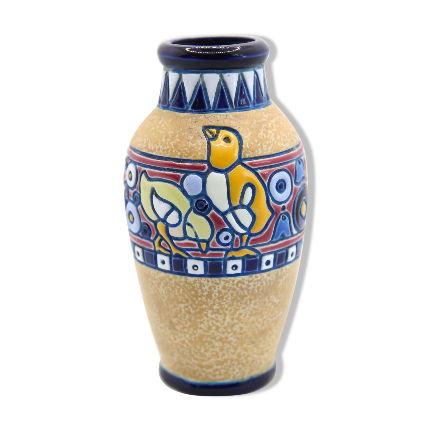 Amphora Art Deco vase in chick earthenware